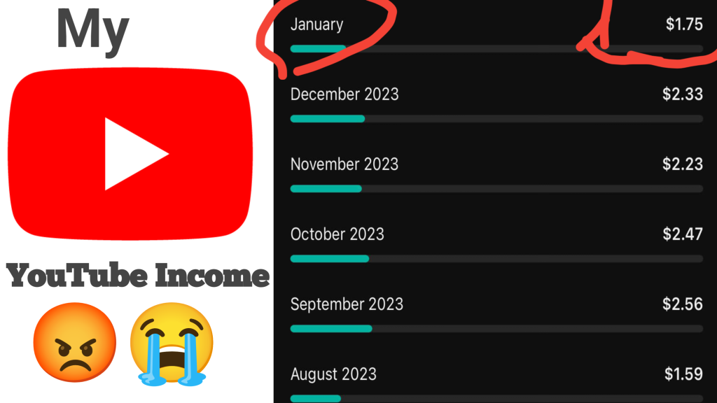 Here is My YouTube Income
