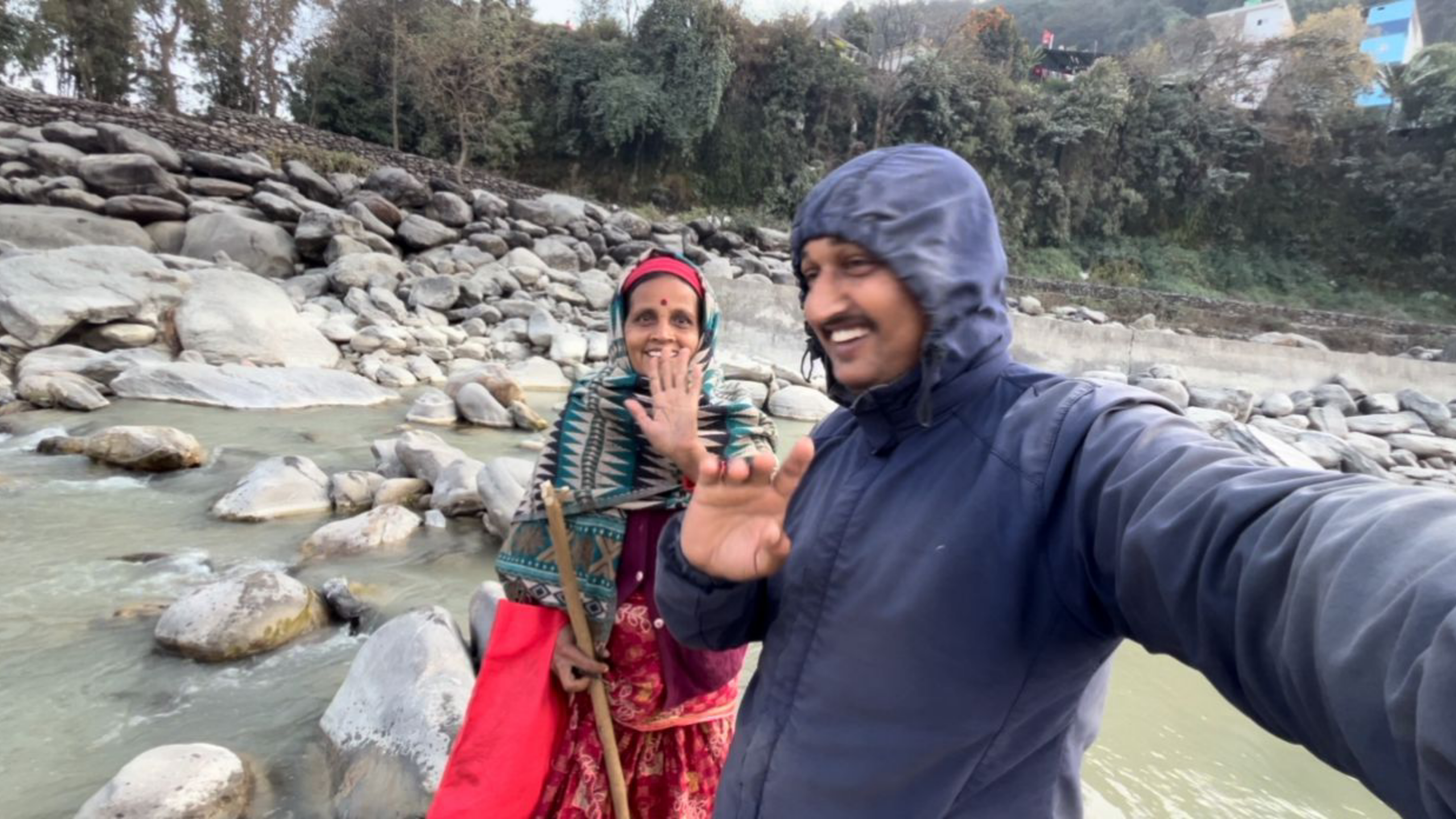 Me and My Mother went to Setikhola Yesterday 