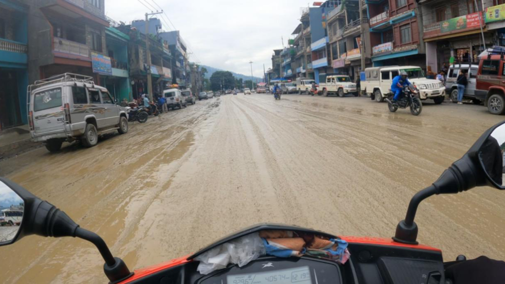 Muddy Road on the Pokhara-Baglung Highway