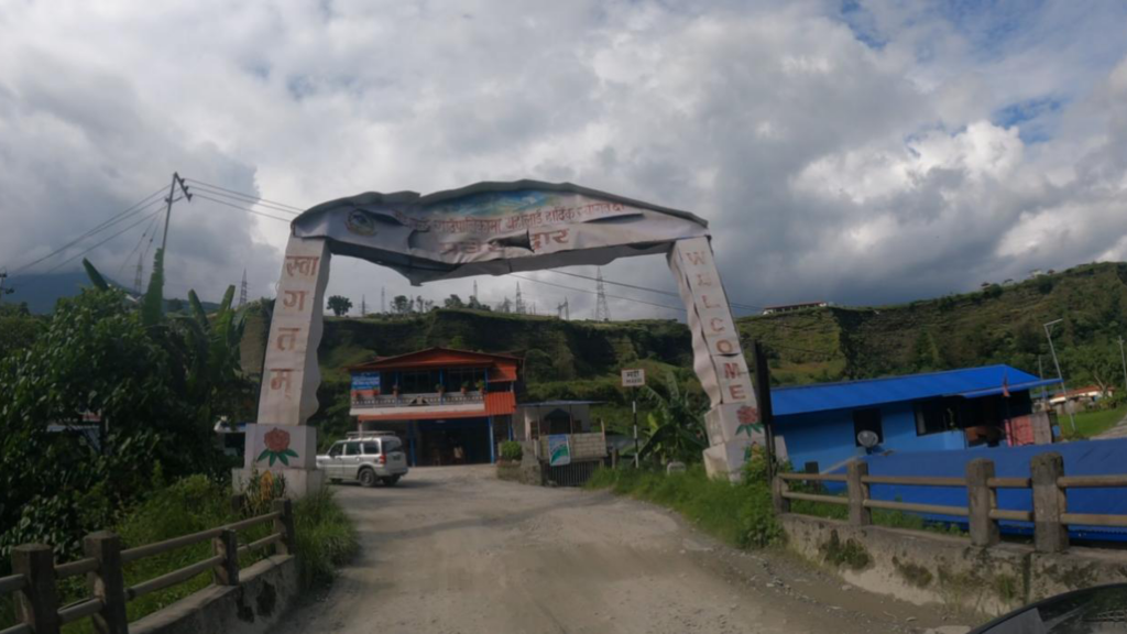 The Hoarding Board Of Ghachok Is Falling Down Near The Bridge