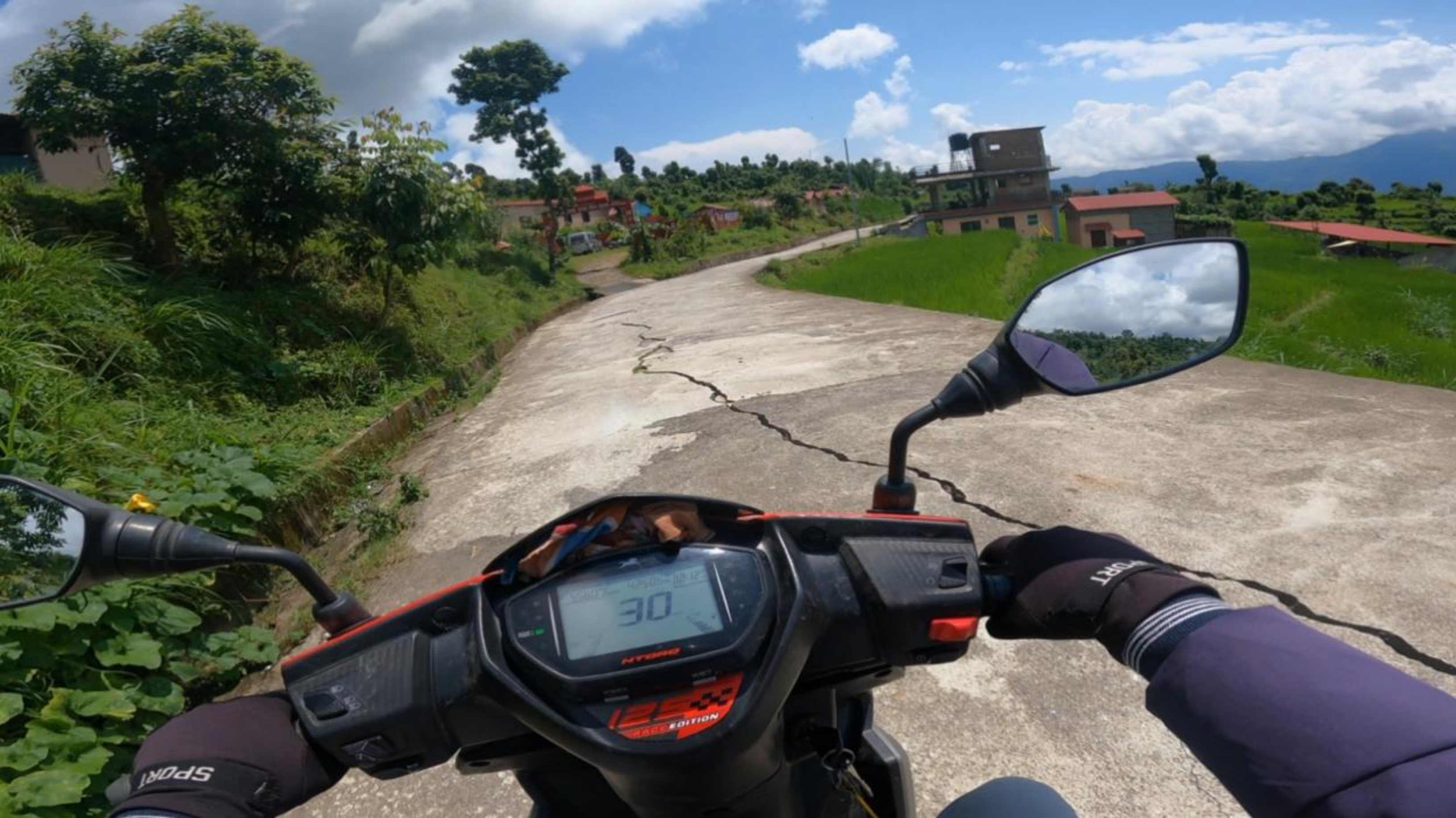 The Road Was Broken I Was Riding In The Village Of Kaski