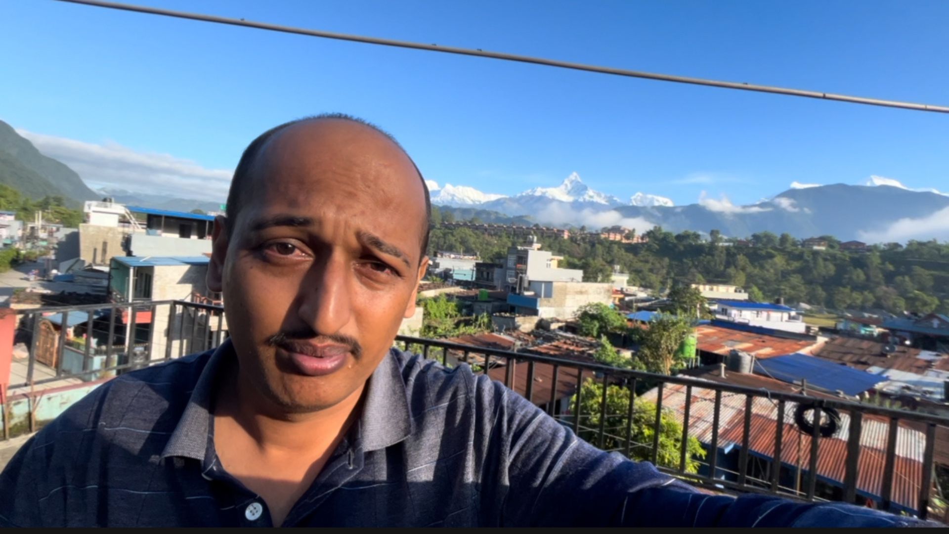 In The Morning Machhapuchhre Himal Was Well Seen From Pokhara