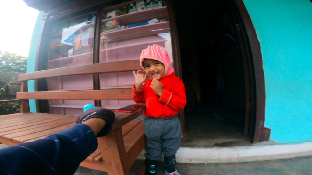 Vanja Happy With Mama Into His House