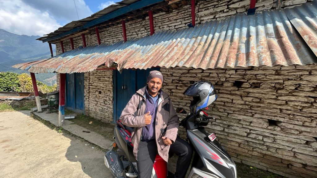 Reach Bhuka Village In Parbat With Scooter