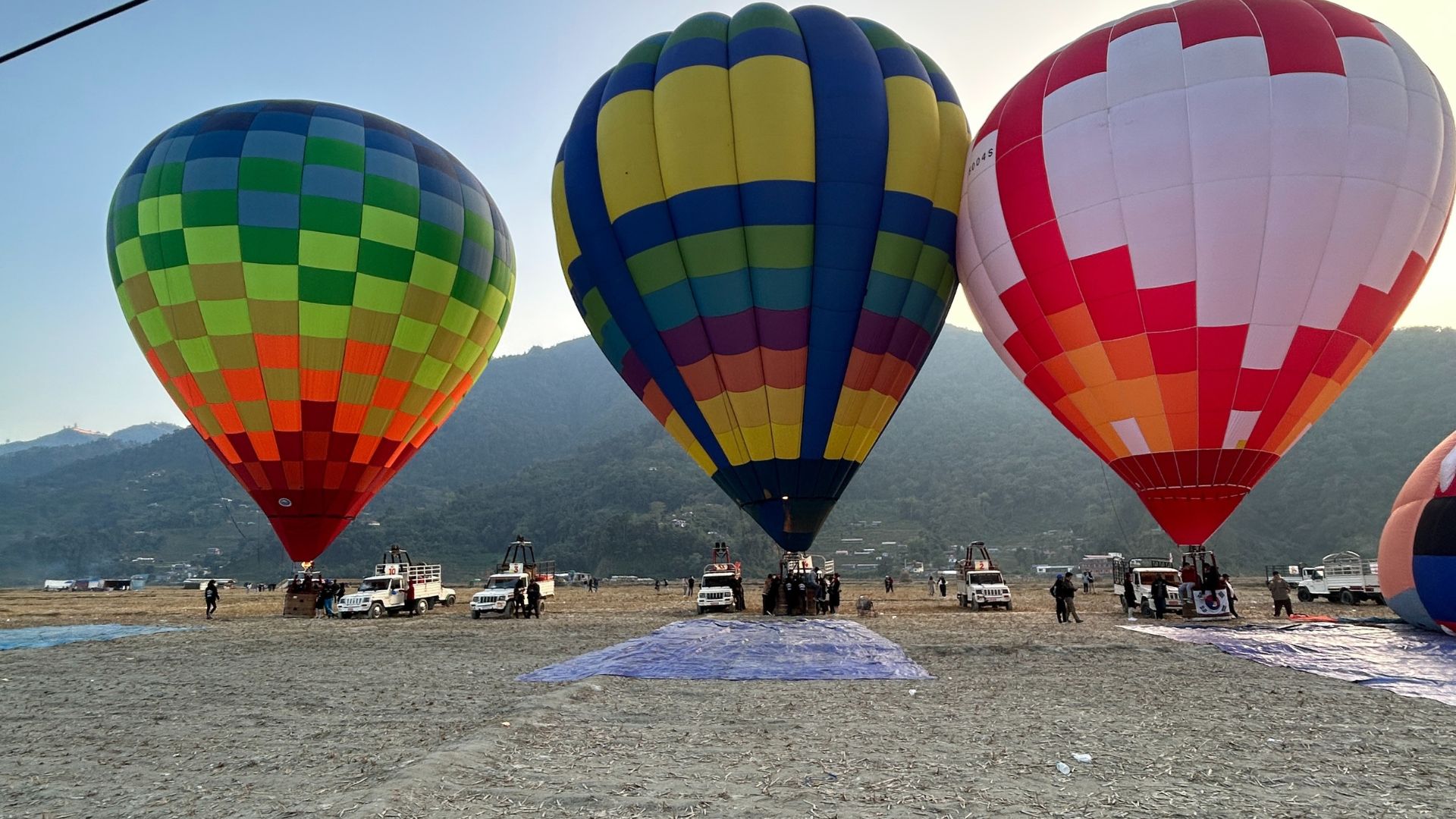 Different Type Of Hot Balloon Color In The International Balloon Festival In Pokhara 2024