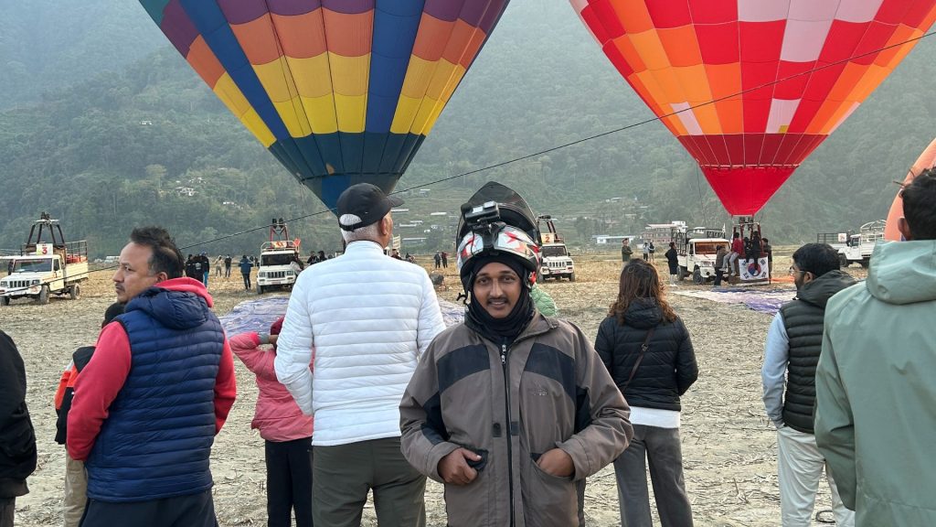 I Took The Photo Sitting Near The Hot Air Balloon At the International Balloon Festival In Pokhara 2024 