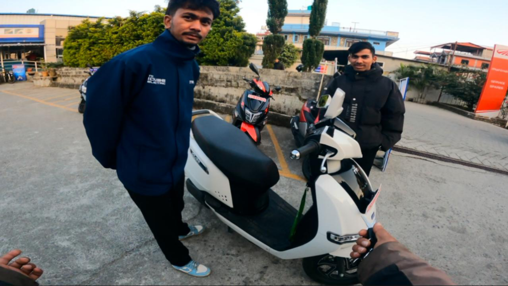 TVS iQube Electric Scooter Promotion In Pokhara 2025