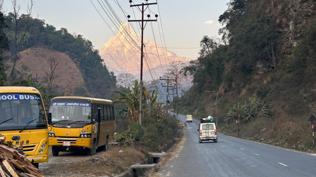 Evening Return Clips Of Machapuchare Himal From NayaPool In Kaski
