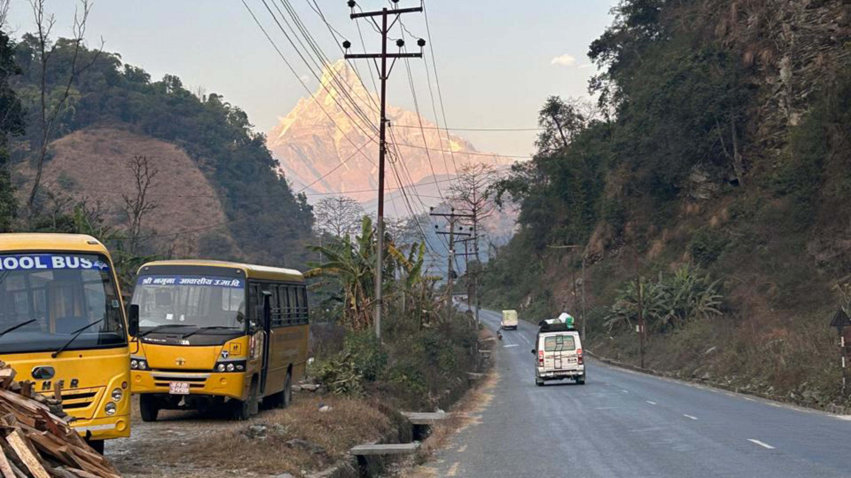 Evening Return Clips Of Machapuchare Himal From NayaPool In Kaski