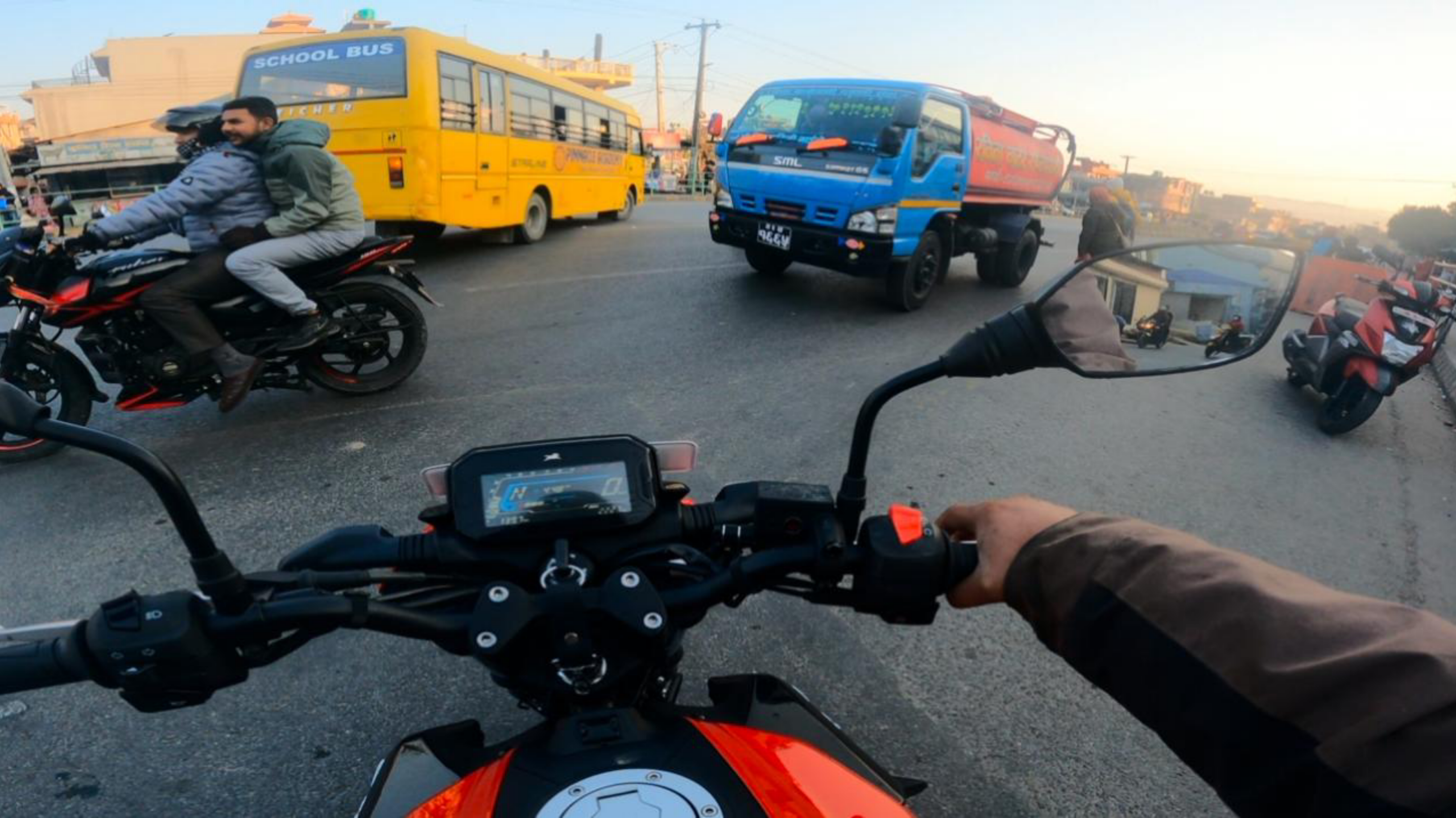 Totally School Distrub Traffic Jam In Baglung Park In Pokhara