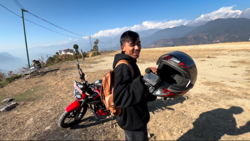 Sujan Trying To Make Moto Vlog Ride On TVS Raider On Kahundanda