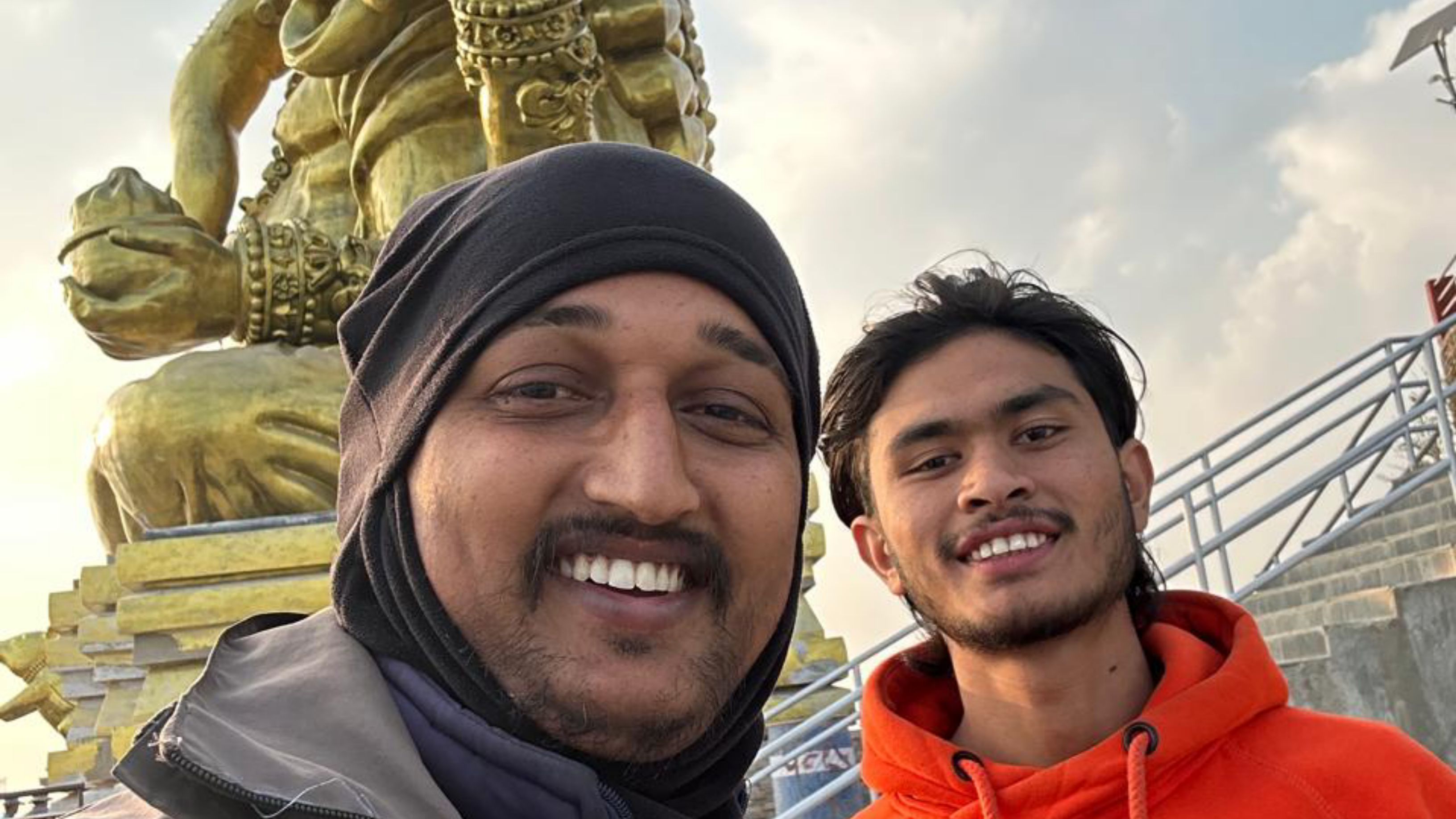 Visiting Ganesh Statue In Sarangkot With A Friend