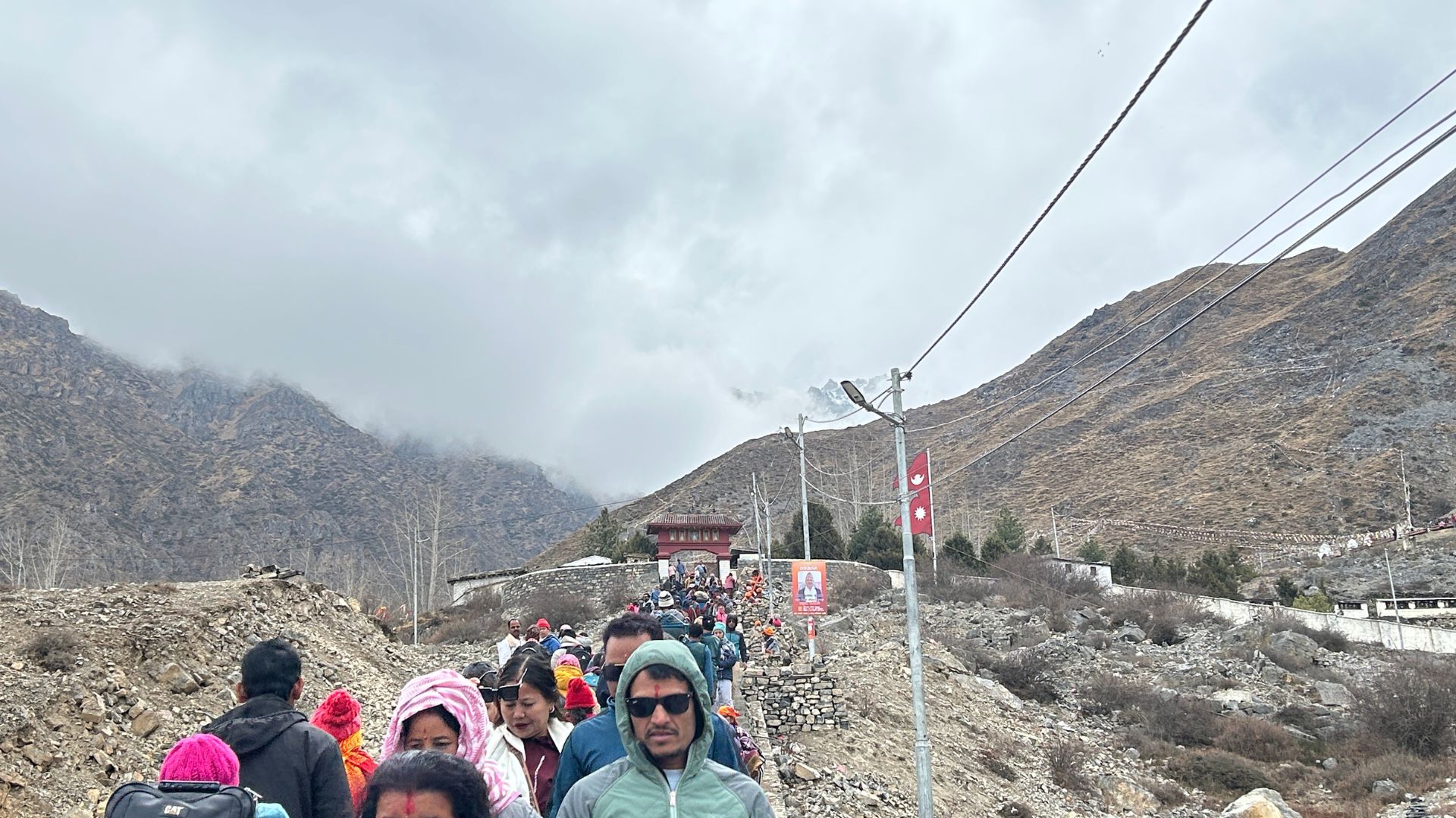 Huge Crowd Of People On New Year's To Visit Muktinath Temple In 2082