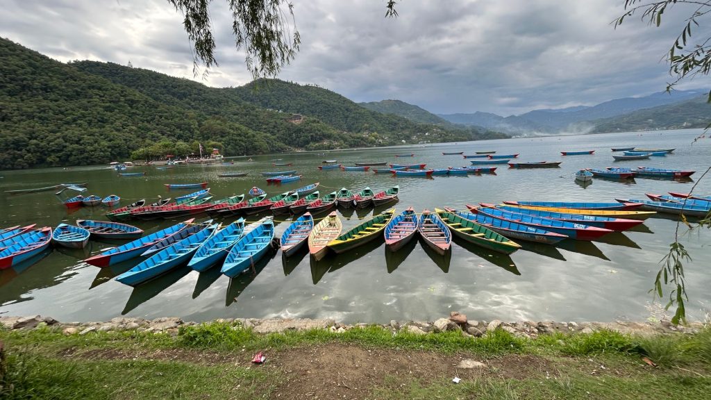 Evening Time On Fewa Lake In Pokhara