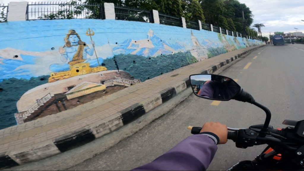 Wall Painter Happens To Be In Lakeside In Pokhara 