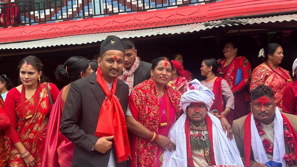 Taking Selfie Photo Of Mithitju Wedding