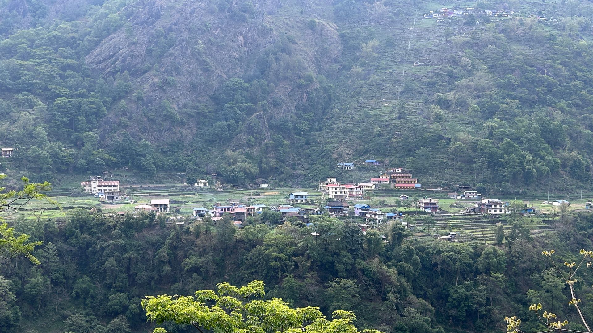 We Saw A Delightful Village From Syange Bazar In Lamjung