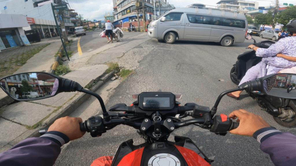 How Do Vehicle Cut Off In Pokhara On The Way 